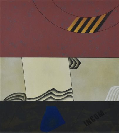 Paolo Aggio INCOMUNICABILITA' tecnica mista su cartoncino telato, cm 52x42...