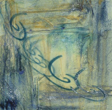 Raimondo Galeano SENZA TITOLO tecnica mista e collage su tela, cm 40x40 sul...