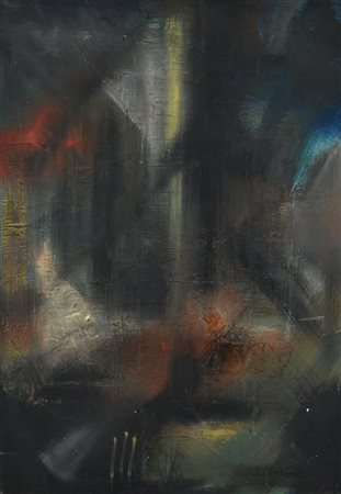 Massimo Sacconi SENZA TITOLO olio su tela, cm 100x70 sul retro: firma e data...