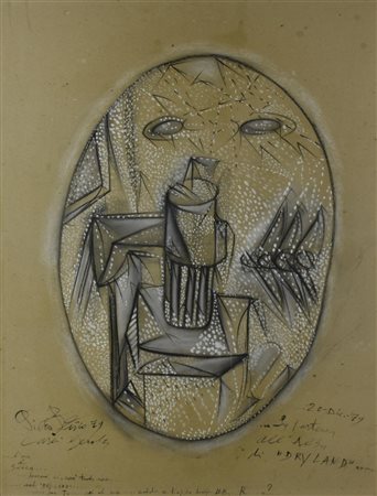 Pietro Bisio LA LANTERNA ALL'ALBA DI 'DRYLAND' tecnica mista su carta...