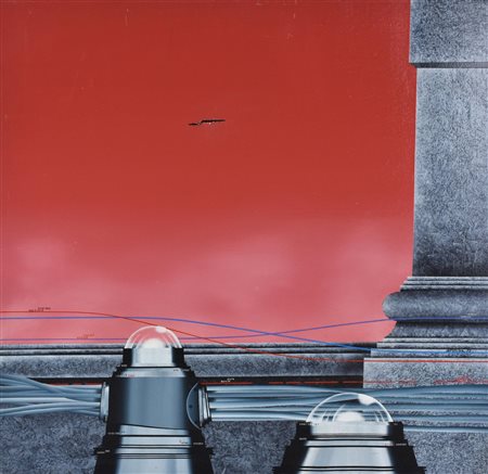 Franco Dellerba SENZA TITOLO acrilico su tela, cm 60x60 firma e data sul...