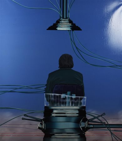 Franco Dellerba SENZA TITOLO acrilico su tela, cm 140x120 firma e data sul...