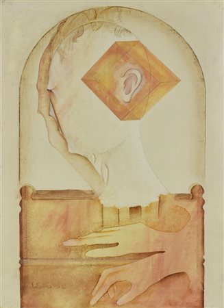 Cesare Paolantonio TESTA 6a PER UNA RICOMPOSIZIONE 'STUDIO' olio su tela con...