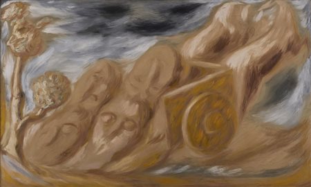 Roberto Barni SENZA TITOLO olio su tela, cm 80x131 sul retro: firma, data e...