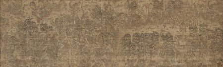 SCENA DI BATTAGLIA DIPINTA SU COTONE  <br>Bali, inizio del XX secolo