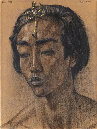 RUDOLF BONNET<br>(1895-1978)<br><br>Ritratto di uomo balinese, 1948