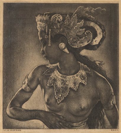 WILLEM HOFKER<br>(1902-1981)<br><br>Ni Asoeg in Ardja