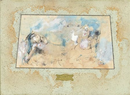 ANTONIO MARIA BLANCO<br>(1912-1999)<br><br>Due figure femminili nude (“Cinta”), 1981