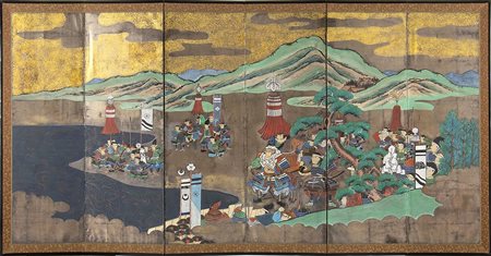 Artista anonimo<br>Giappone, prima metà del XX secolo<br><br>Samurai in procinto di entrare in battaglia