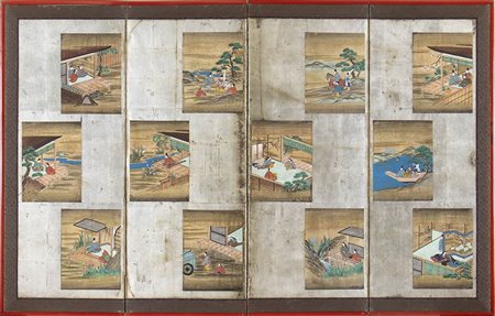 Artista anonimo<br>Giappone, prima metà del XX secolo<br><br>Scene ambientate nel periodo Heian