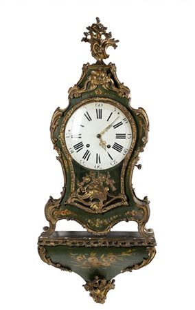 JAQUE GARTIL A NEUCHATEL 
Orologio del tipo "Neuchâteloise" su mensola in lacca