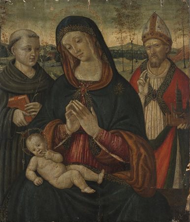 Maestro dell'Italia centrale del secolo XVI

Madonna con Bambino e santi
Olio s