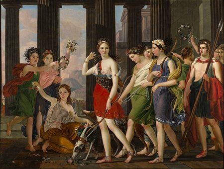 Artista del secolo XIX, da Joseph Paelinck

La bella Antea conduce le sue compa