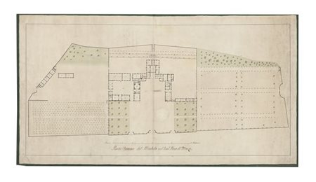 [MAPPA CATASTALE - MONZA]. Mapppa catastale manoscritta, acquarellata, ripiegat