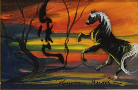 MUSSOLINI ROMANO (FORLI' 1927- ROMA 2006). Il destriero nero