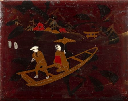 Attr. Kusakabe Kimbei 1880 caAlbum souvenir con copertina laccata e dettagli i