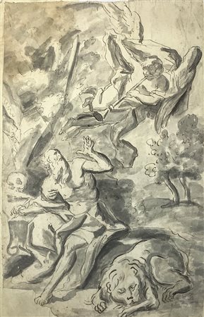 Disegno attribuito a Pietro Novelli, detto il Monrealese (Monreale 1603-1647...