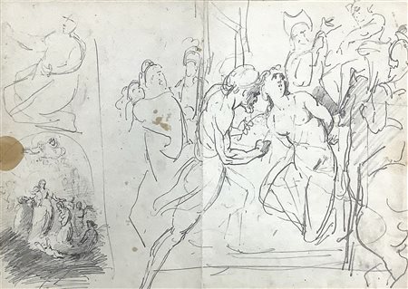 Disegni di autore anonimo, bozzetti raffiguranti martirio di S.Agata e scene...