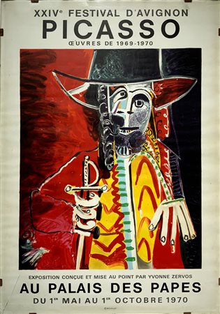 Pablo Picasso XXIV Festival d'Avignon Poster, Francia 1970. Cm 77x52, 20.75ʺW...