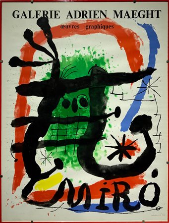 Poster Manifesto Joan Mirò (1893 - 1983). Expo 65 - Oeuvres graphiques, Cm...