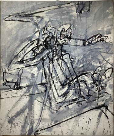 Dipinto ad olio su tela raffigurante Personaggio 1961, Adami Valerio (1935...