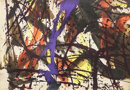 Luigi Montanarini (Firenze 1906- Roma 1998), Composizione astratta. 22x32,5...