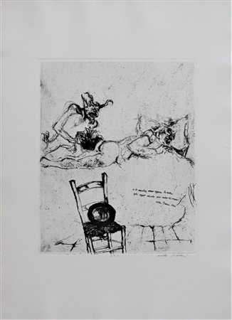 Walter Piacesi SENZA TITOLO acquaforte su carta su carta, battuta cm 32x26,...