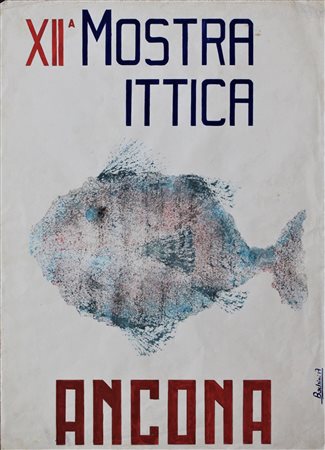 A. Bachini SENZA TITOLO tecnica mista su carta, cm 48x35 firma