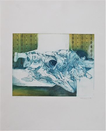 Ignoto SENZA TITOLO acquaforte acquatinta su carta, battuta cm 27x35 su...