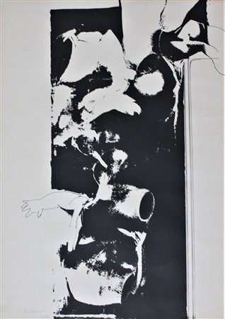 Ignoto SENZA TITOLO litografia su carta, cm 64x45,5; es. X/XX firma