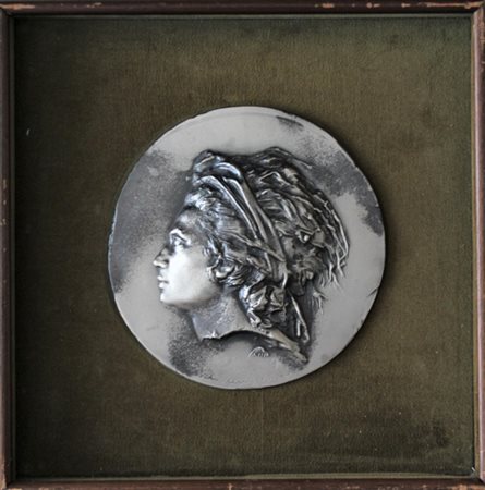 Pietro Annigoni DIANA bassorilievo in argento 925, diametro cm 18; es....