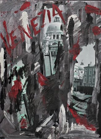 Anonimo SENZA TITOLO tecnica mista su tela, cm 38x28 non firmato