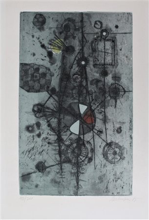 Ignoto SENZA TITOLO acquaforte acquatinta su carta, battuta cm 40x24, su...