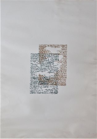 Vincenzo Accame SENZA TITOLO serigrafia su carta, cm 70x49.5; es. P.A. firma