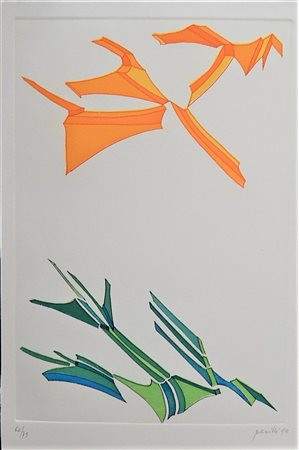 Achille Perilli SENZA TITOLO acquaforte acquatinta su carta, battuta cm...