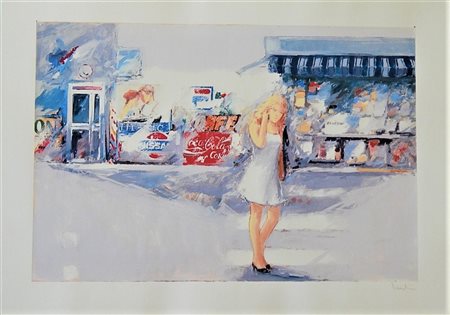 Giuliano Trombini SENZA TITOLO serigrafia su carta, cm 50x70; es.2/25 firma