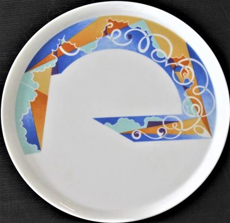 Giacomo Balla CABARET piatto in ceramica, diam cm 31 editore Artcurial Paris