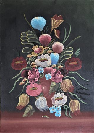 Ignoto SENZA TITOLO olio su tela, cm 70x50