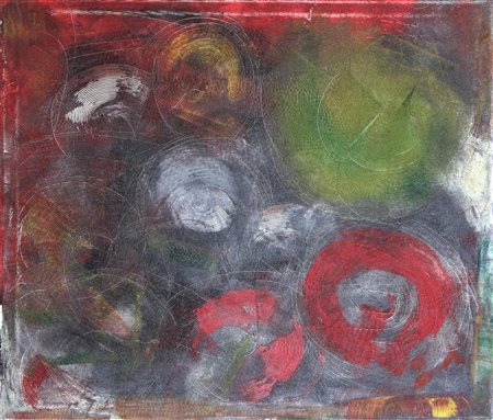 Ignoto SENZA TITOLO olio su tela, cm 60x70 firma al verso