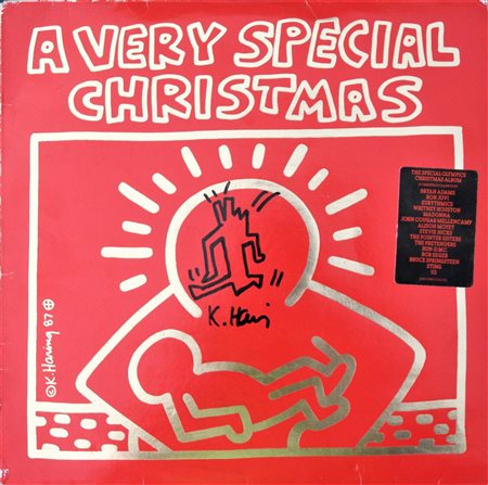 Keith Haring A VERY SPECIAL CHRISTMAS disco in vinile con copertina in...