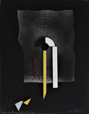 Walter Valentini PER FIAM ITALIA multiplo in vetro, cm 38x31; es. LVII/C...