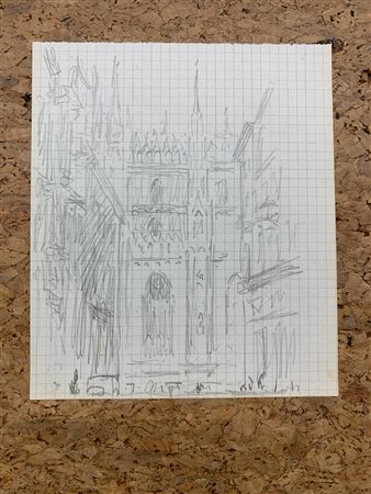 GALILEO CHINI (1873-1956) - Milano: particolari architettonici del Duomo, 1936