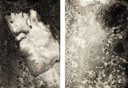 RENZO BUSSOTTI (1925) - Lotto unico composto da 2 tecniche miste su carta