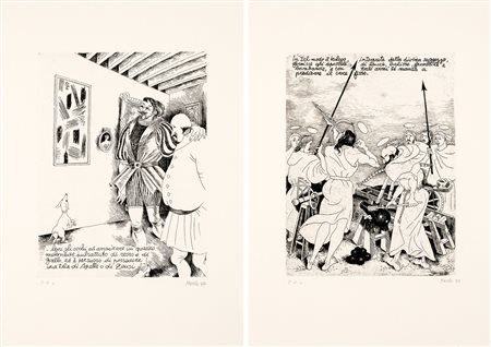 GABRIELE MUCCHI (1899-2002) - Lotto unico composto da 2 incisioni