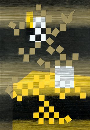 MICHEL SEUPHOR (1901-1999) - 60 carrés oleissants avec petit panache, 1967