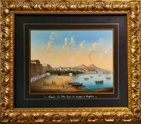 XX SECOLO - Napoli, la villa reale e la spiaggia di Margellina