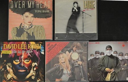 Autori Vari Lotto 5 vinili 33 giri genere 'rock' stile 'new wave' 'hard...