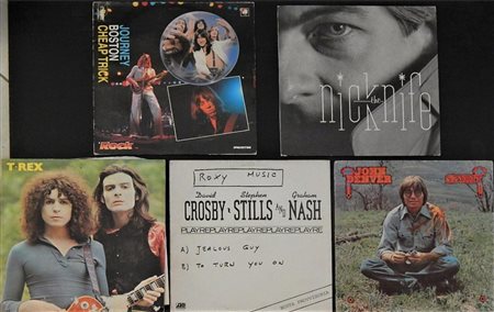 Autori Vari Lotto 5 vinili ( 4 da 33 giri e 1 da 45 giri) genere 'rock': -...