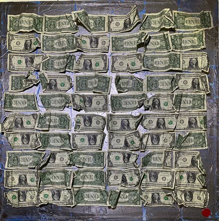 Roberta Bissoli, Be always like the sea breaking up against the cliffs it finds always the force to try again (serie: Think Free blue&silver), 2020