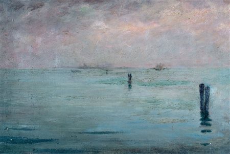 Walter Lazzaro (Roma 1914-Milano 1989)  - Laguna veneta, 1945